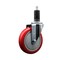Service Caster 5'' Red Poly Wheel Swivel 1-1/4'' Expanding Stem Caster SCC-EX20S514-PPUB-RED-114 - alternate 1